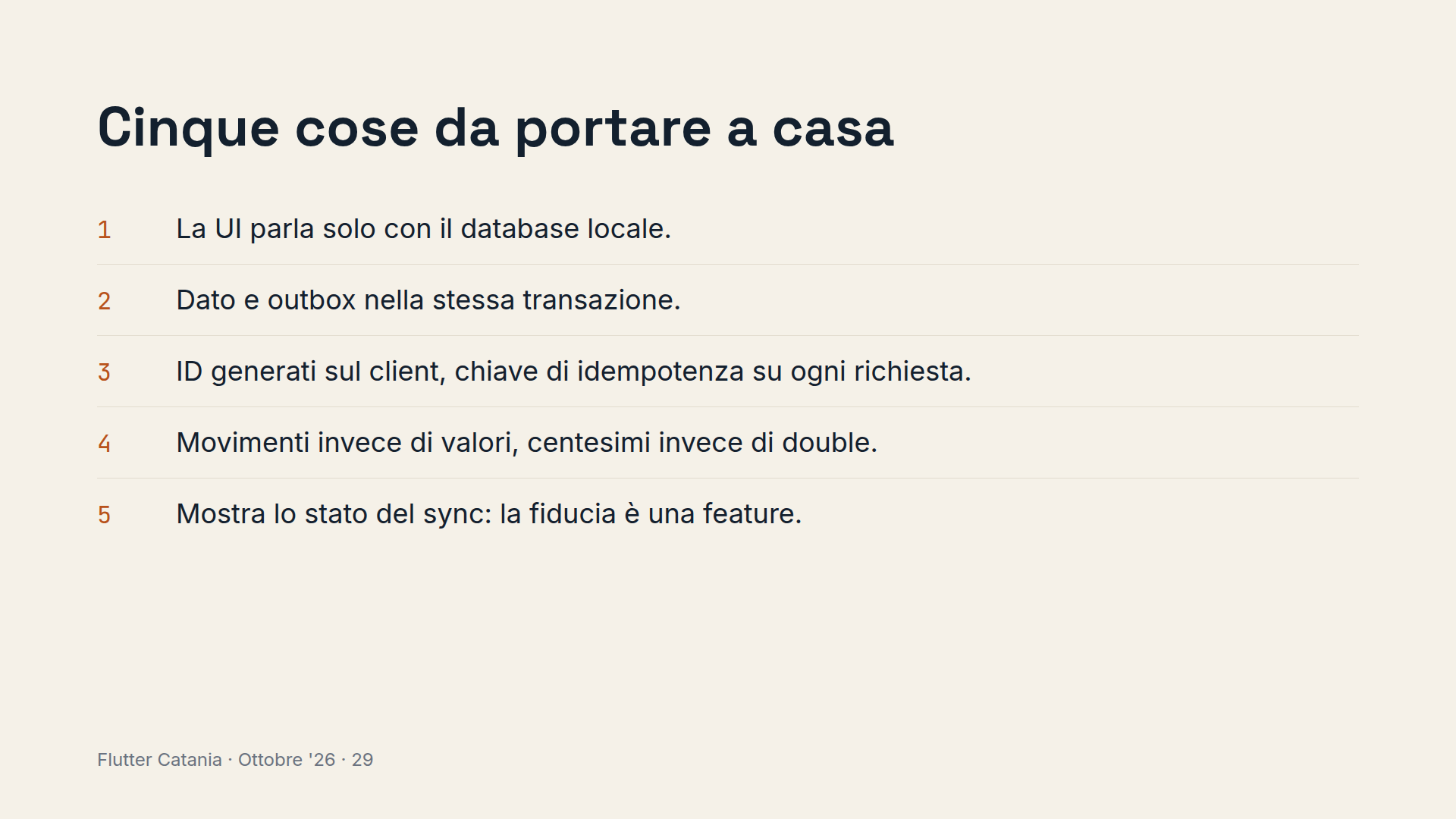 5 Regole d'oro